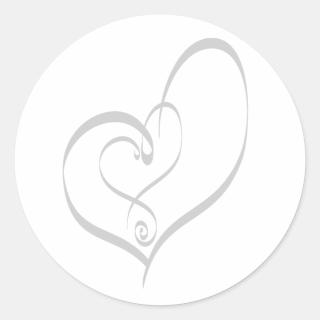 Wedding Hearts Invitation Envelope Seal (Front)