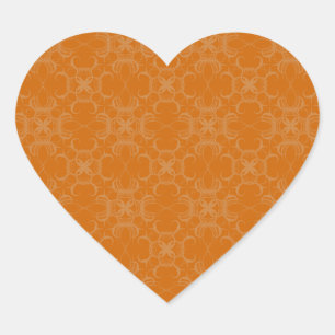 Wedding Hearts Light Orange Pattern Envelope Seal