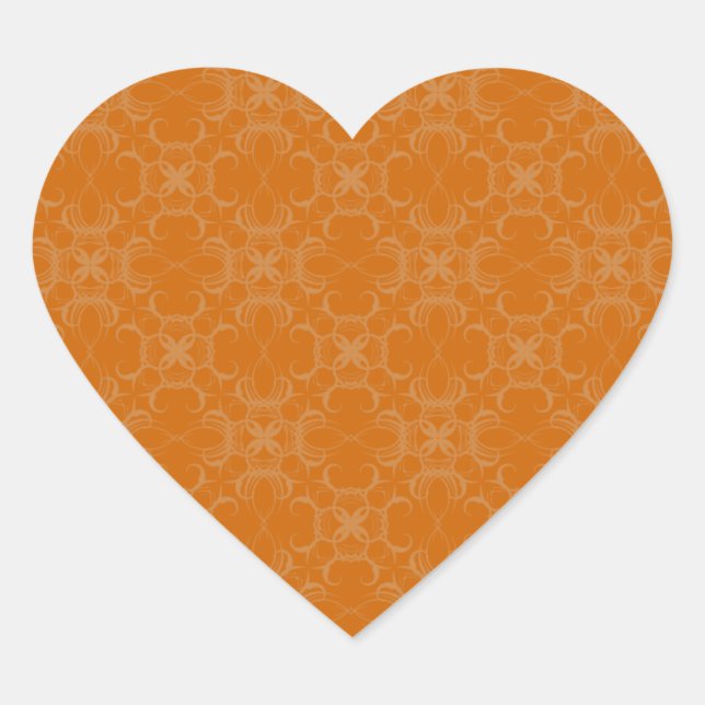 Wedding Hearts Light Orange Pattern Envelope Seal (Front)