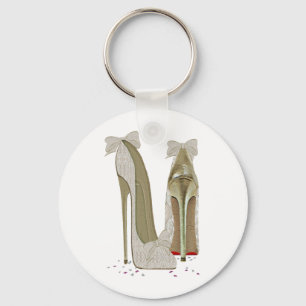 Wedding High Heels Art Key Ring
