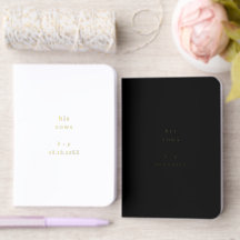 Wedding His Her Vow Bride Groom Vows Black White