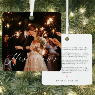 Wedding His Vows Photo Keepsake Metal Tree Decoration