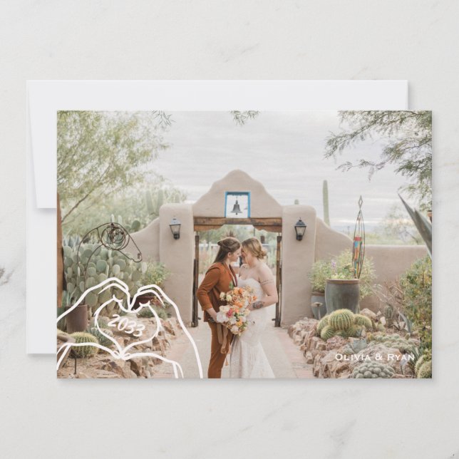 Wedding Holiday Card 5 Photos Greeting Card (Front)