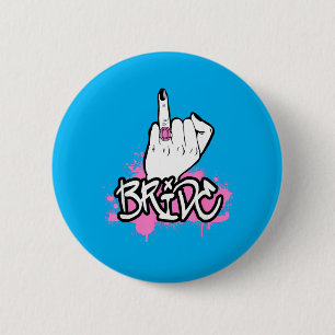 Wedding Honeymoon Bachelorette Fiancée Wifey Funny 6 Cm Round Badge