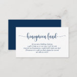 Wedding Honeymoon Fund and Wish, Modern Navy Blue Enclosure Card<br><div class="desc">This is the modern simple calligraphy Script,  Wedding Enclosure Card. You can change the Navy Blue,  and add your wedding honeymoon wish or honeymoon fund details in the matching font / lettering. #TeeshaDerrick</div>