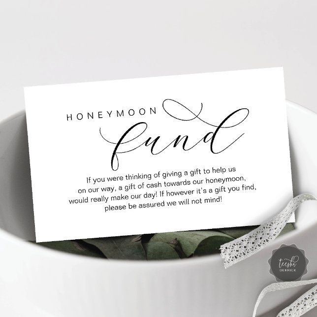 Wedding Honeymoon Fund, Wish, Modern minimal Enclosure Card (Wedding Honeymoon Fund, Wish, Modern minimal Enclosure Card, Gift, Cash)