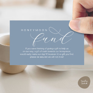 Wedding Honeymoon Fund, Wish, Modern minimalist Enclosure Card