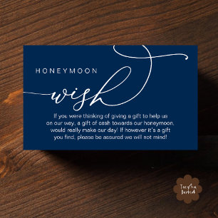 Wedding Honeymoon Wish, Wishing Well Gifts in Cash Enclosure Card