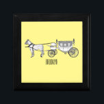 Wedding horse & carriage cartoon illustration gift box<br><div class="desc">Wedding horse & carriage cartoon illustration</div>