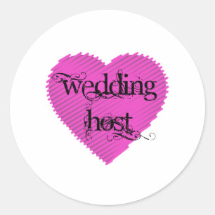 Wedding Host Classic Round Sticker