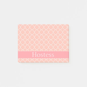 Wedding Hostess Pink and White Post-it Notes