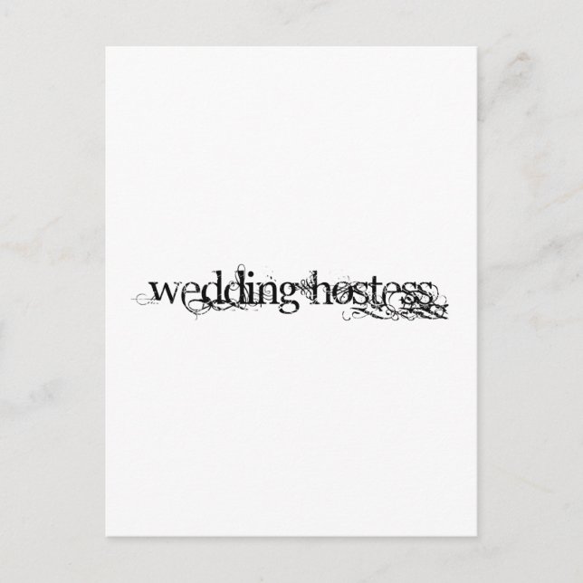 Wedding Hostess Postcard (Front)