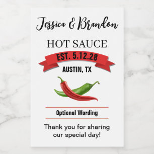 Wedding Hot Sauce Label HS037tr