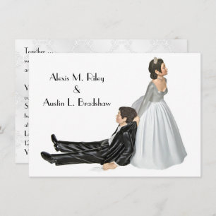 Wedding Humour On White Invitation