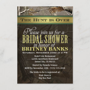 Wedding Hunting Camo Bridal Shower Invitations