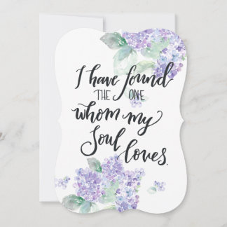 Wedding "I have found the one whom my soul loves"