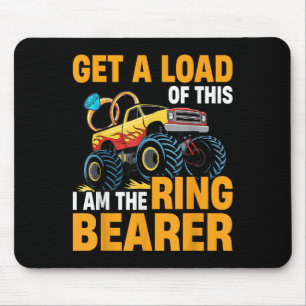 Wedding Iam The Ring Bearer Funny Monster Truck Bo Mouse Pad