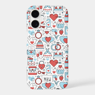Wedding Icons custom monogram phone cases
