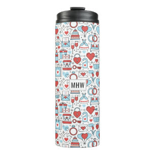 Wedding Icons custom monogram tumbler