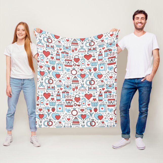 Wedding Icons fleece blankets (In Situ)