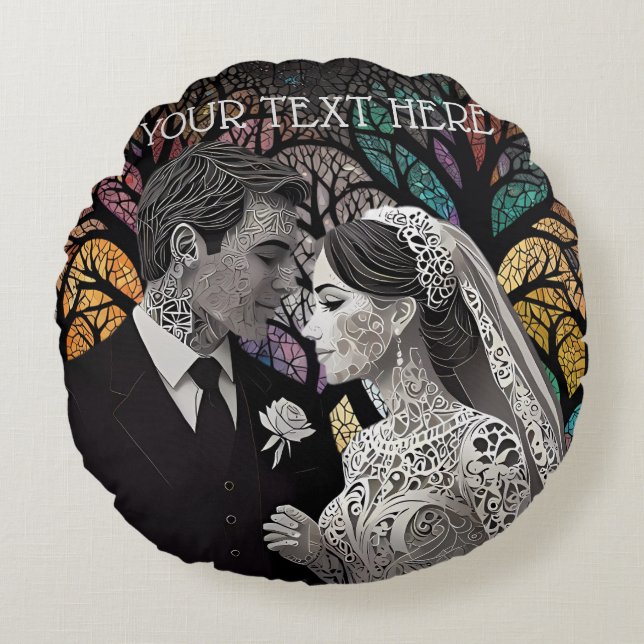 Wedding ideas and Gifts Round Cushion (Front)