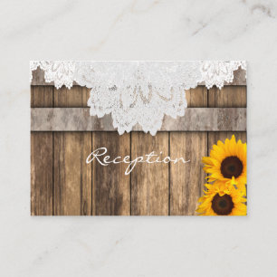 Wedding in a Rustic Wood and Lace - Reception Enclosure Card