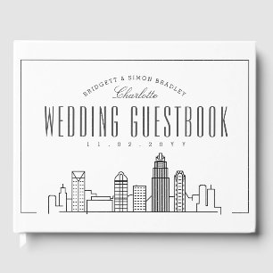 Wedding In Charlotte   Deco Skyline Guest Book