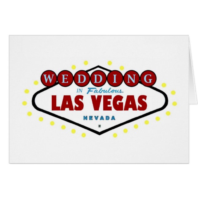 WEDDING In Fabulous Las Vegas Card (Front Horizontal)