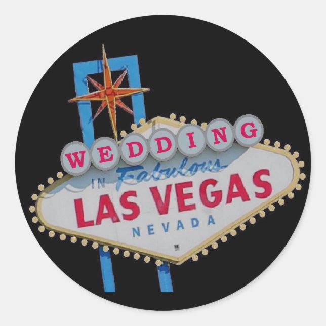 WEDDING In Fabulous Las Vegas Sticker (Front)