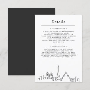 Wedding in France   Guest Details Invitation