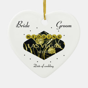 Wedding in Las Vegas Personalized Ceramic Ornament