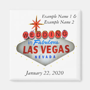 Wedding in Las Vegas Save the Date Magnet