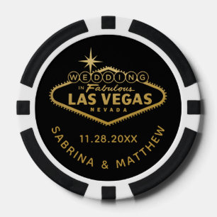 Wedding in Las Vegas Sign Casino Favour Poker Chips