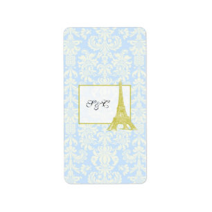 Wedding in Paris Black Damask Hershey's Wrapper Label