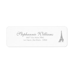Wedding in Paris Return Address Label
