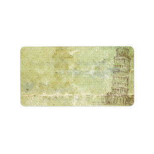 Wedding in Pisa Mailing Address Label