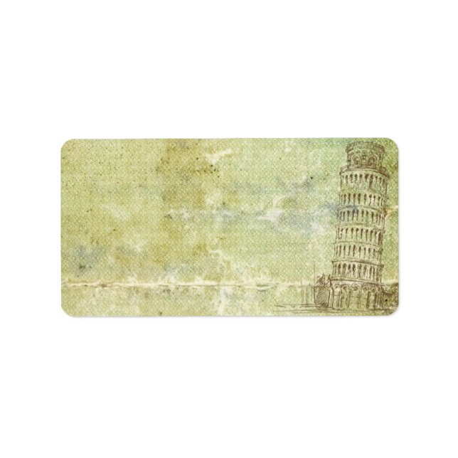 Wedding in Pisa Mailing Address Label (Front)