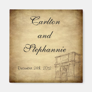 Wedding in Rome Magnet Favour