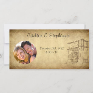 Wedding in Rome Photo Announcement
