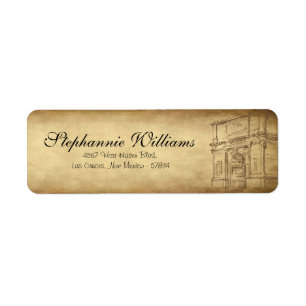 Wedding in Rome Return Address Label