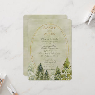 Wedding In the Pines Green and Gold