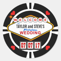 Wedding in Vegas Casino Favour Poker Chip