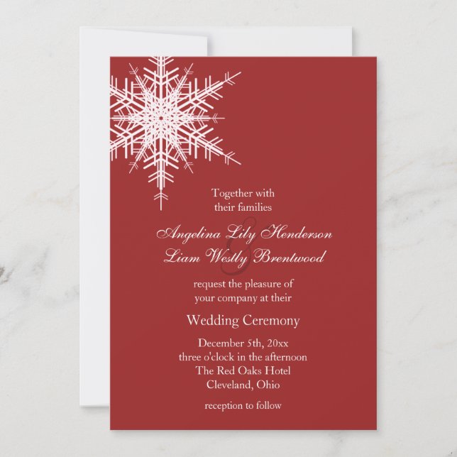 Wedding in Winter Invitation (Front)