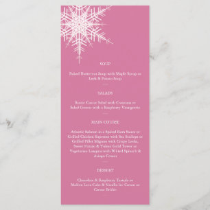 Wedding in Winter Menu (pink)