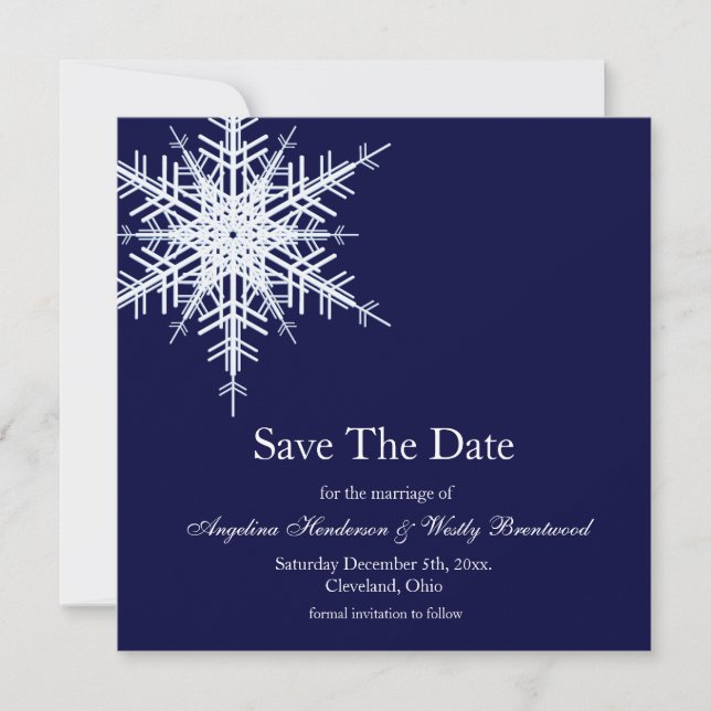 Wedding in Winter Save the Date (Front)