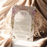 Wedding INFO Art Nouveau William Morris Lavender Invitation<br><div class="desc">Art Nouveau Vintage wedding INFO card by William Morris in a floral, romantic, and whimsical design. Victorian flourishes complement classic art deco fonts. Please enter your custom information, and you're done. If you wish to change the design further, click the blue "Customise It" button. Thank you so much for considering...</div>