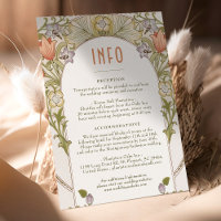Wedding INFO Vintage Art Nouveau William Morris