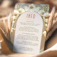 Wedding Insert INFO Vintage Art Nouveau by Mucha