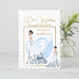 Wedding Inv. 4 White(The Dress) RFPMDesigns ©️2024 Invitation