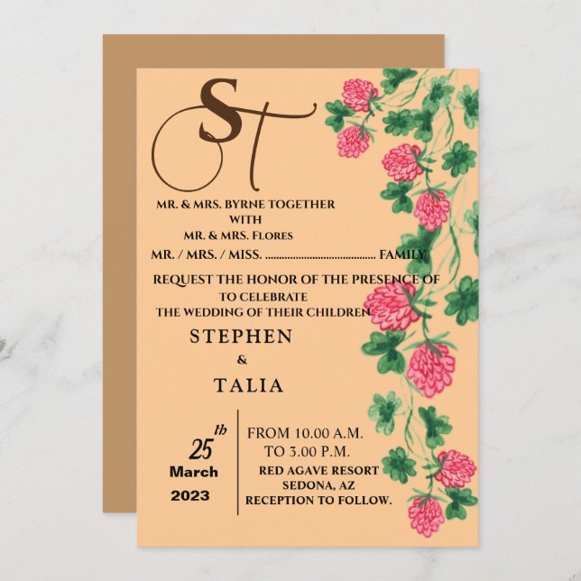 Wedding  Invitation (Front/Back)